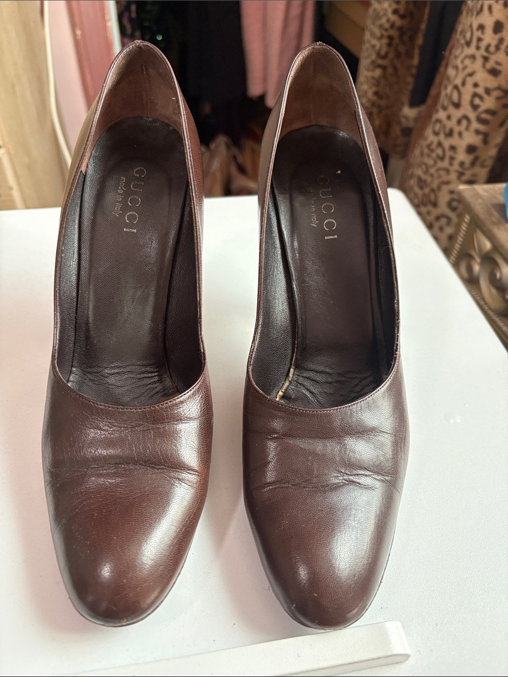 Gucci Vintage Women's Brown Leather Pumps